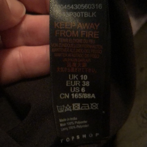 Beaded Topshop blouse size 6 black. - Picture 4 of 4